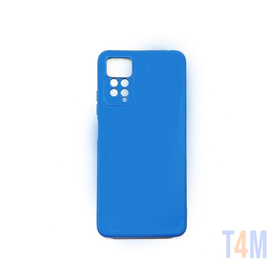 Funda de Silicona con Marco de Cámara para Xiaomi Redmi Note 11 Pro Azul